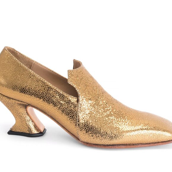 Fluevog, Super Fine Cardinal, Gold size 9 - Picture 4 of 12